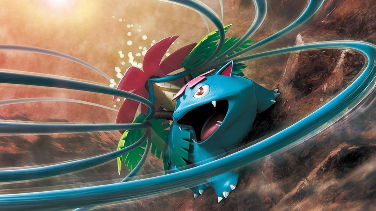 Venusaur pokemon action shot artwork