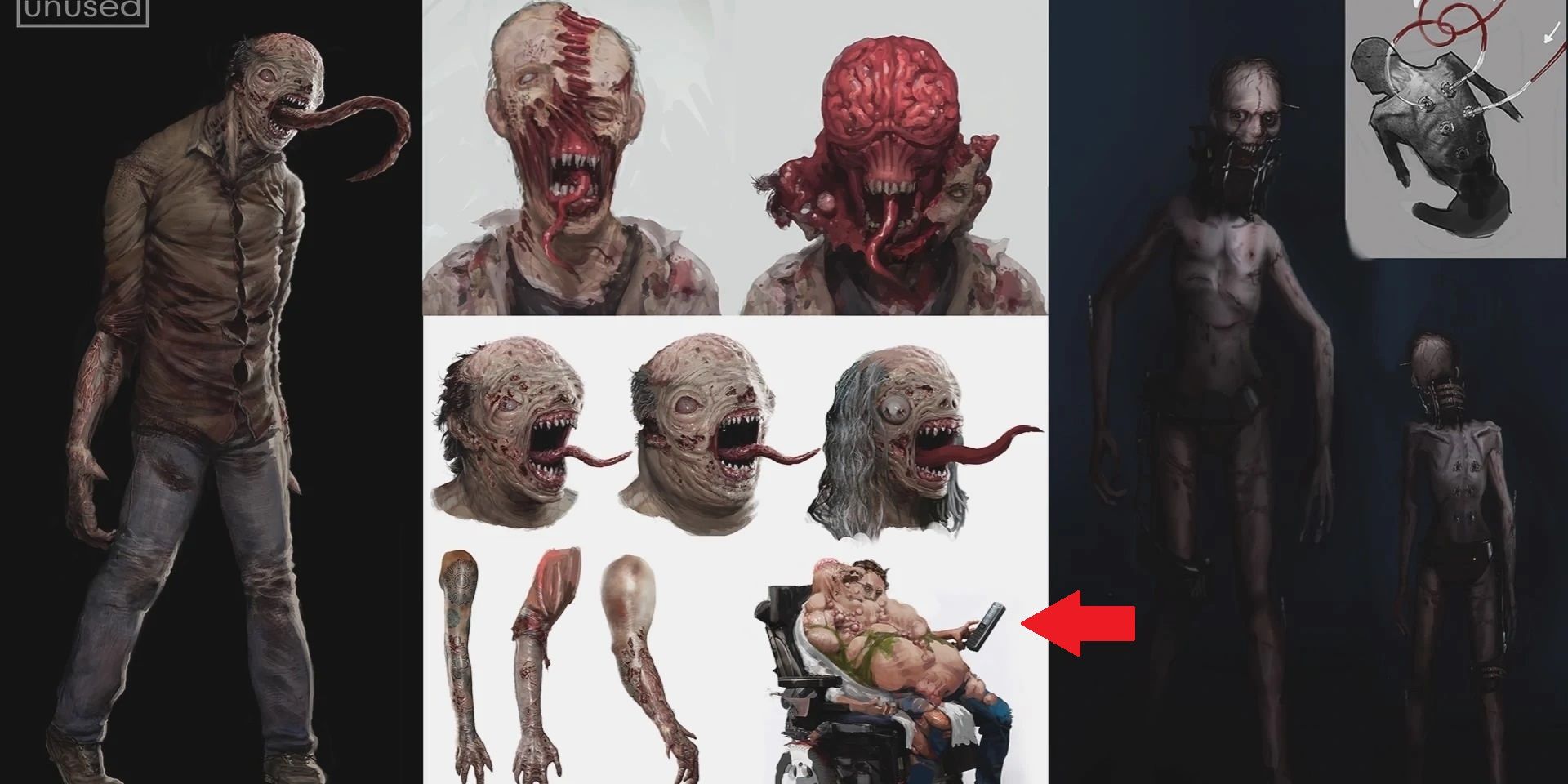 Concept Art Showing Wheelchair Zombie