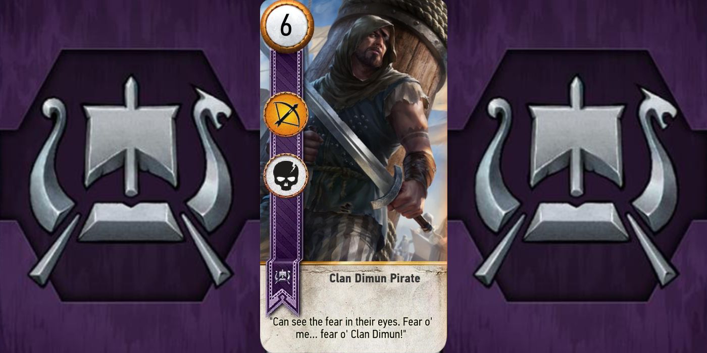 Witcher 3 Skellige Deck Clan Dimun Pirate Gwent Card