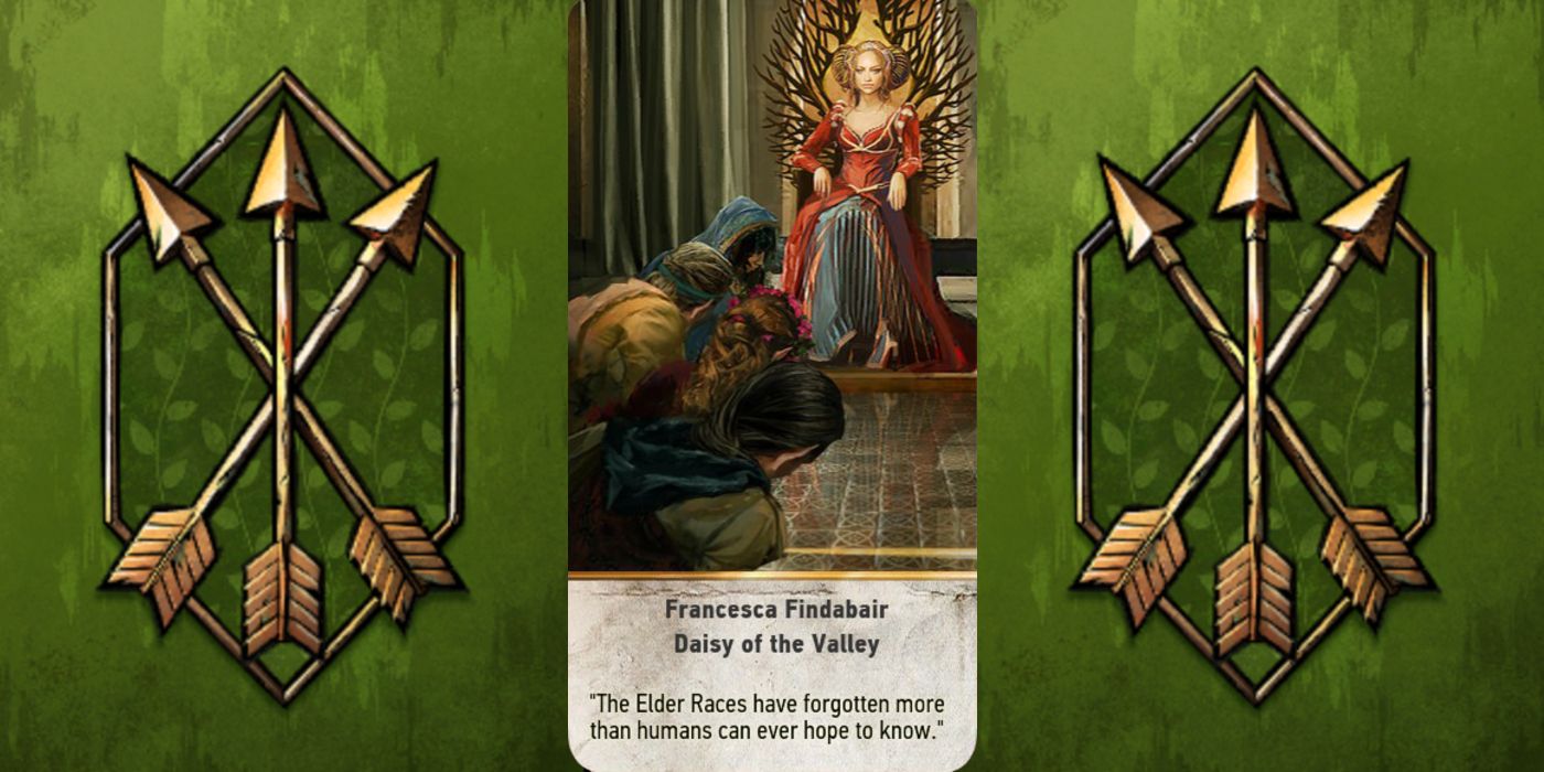 Witcher 3 Francesca Findabair Daisy Of The Valley Gwent Leader Card