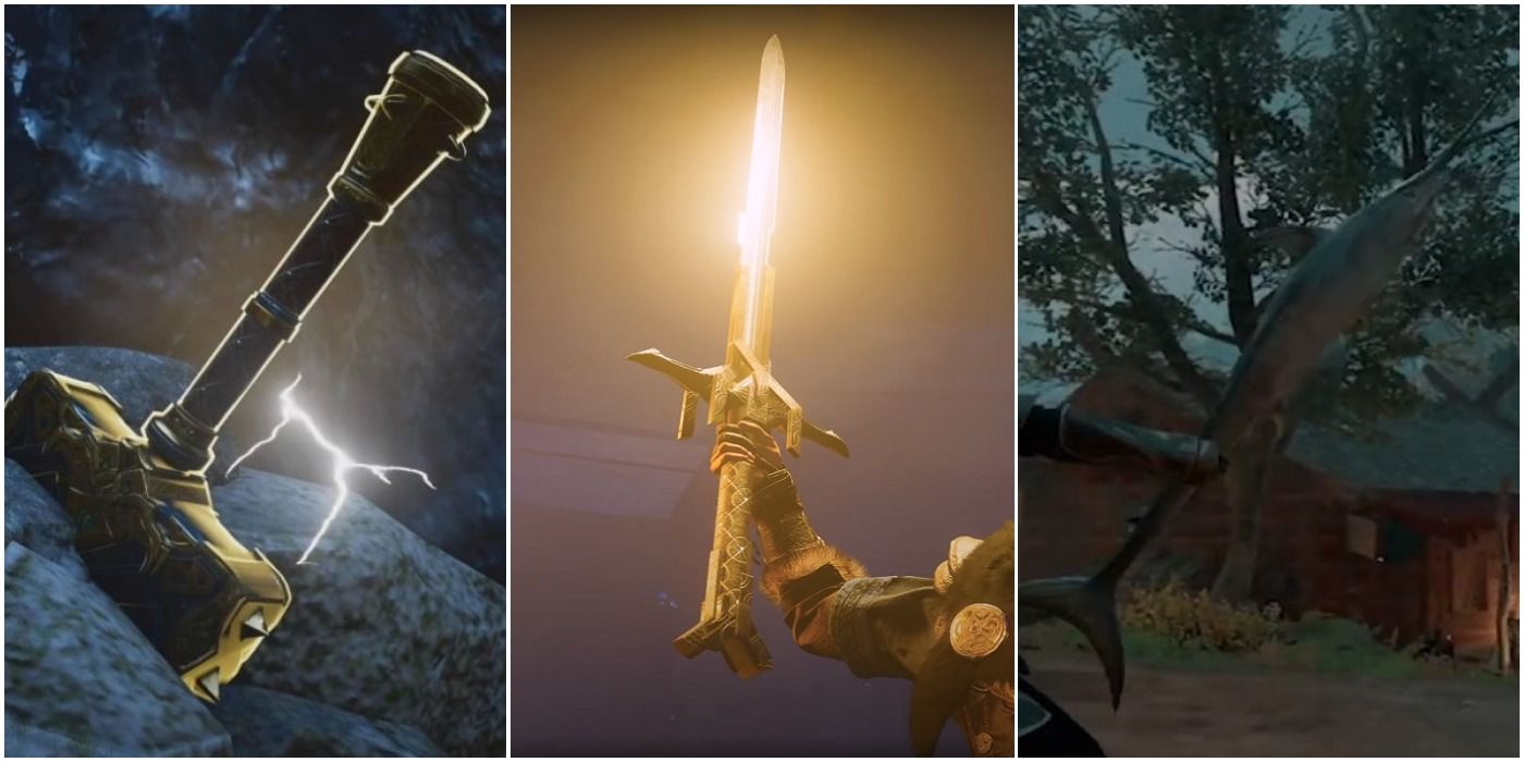 Assassin's Creed Valhalla Mjolnir, excalibur