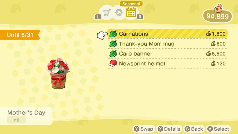 animal crossing new horizons carnations