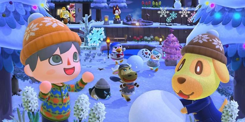 animal crossing new horizons winter artwork goldie sprinkle puck