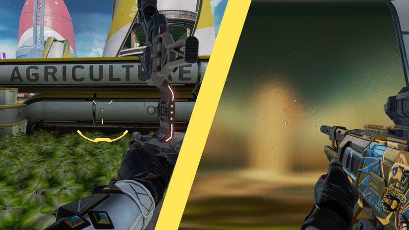 reticle changes from shotgun hop up