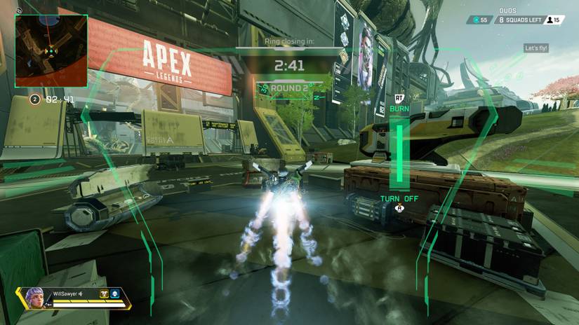 new legend valkyrie using ultimate dive ready to launch