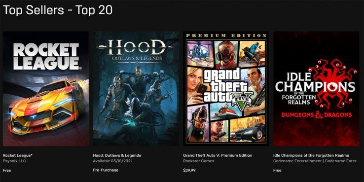 epic games store top 20