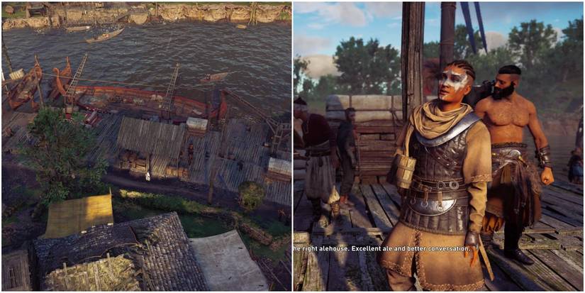 drinking shack by the river and ama's appearnce.