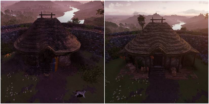 dumlish trade post before and after eivor claims it.