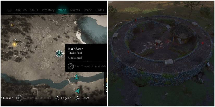 rathdown on map and from a bird's eye view.