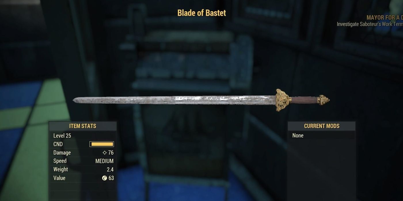 blade of bastet from fallout 76