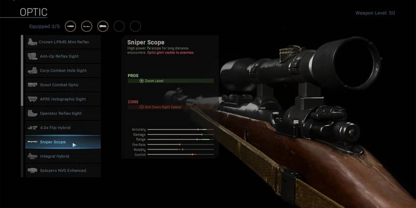 call of duty attachments sniper scope