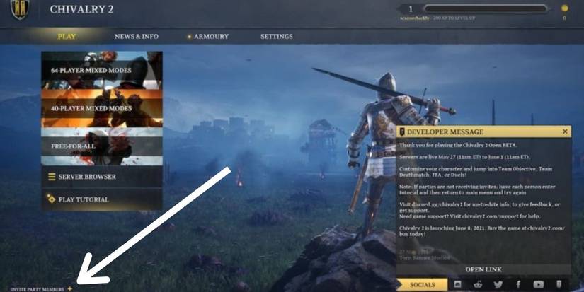 Chivalry 2 how to play with friends