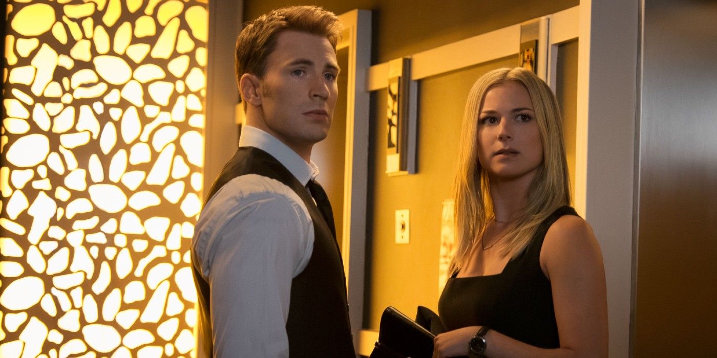 Chris Evans and Emily VanCamp in Captain America: Civil War