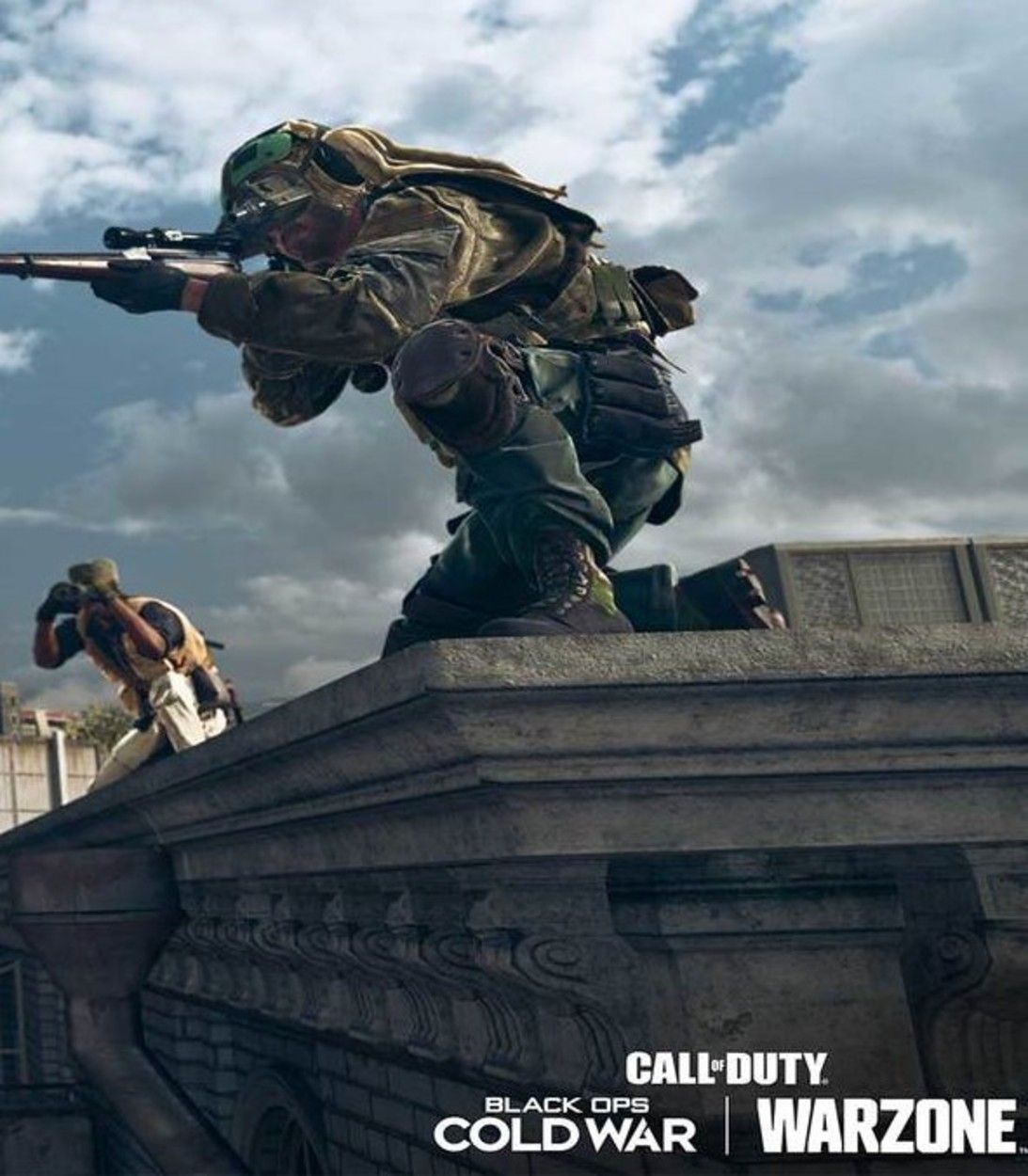 cod warzone vertical player sniping on roof