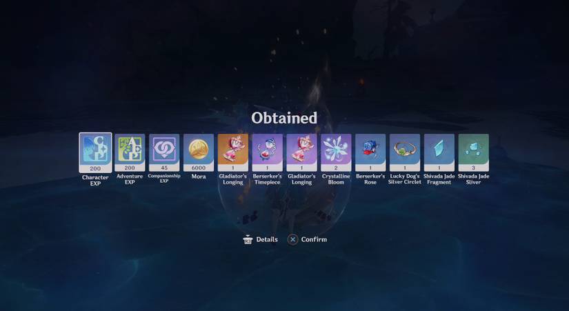 cryo hypostasis rewards