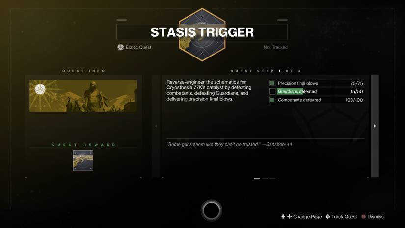 exotic catalyst quest steps for exotic rarity ice pistol