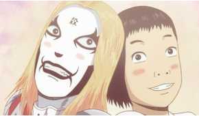 Two characters from Detroit Metal City anime
