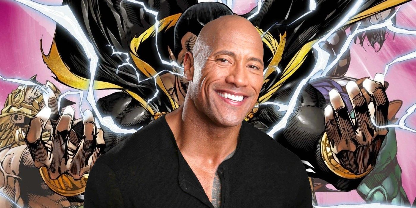 Dwayne Johnson and Black Adam from DC comics