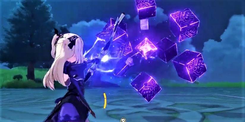 genshin impact electro hypostasis fischl attack gameplay fight