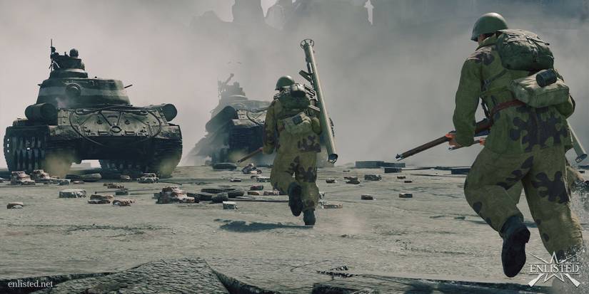 enlisted squad chases tanks