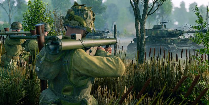 enlisted soldiers take aim with anti-tank weaponry