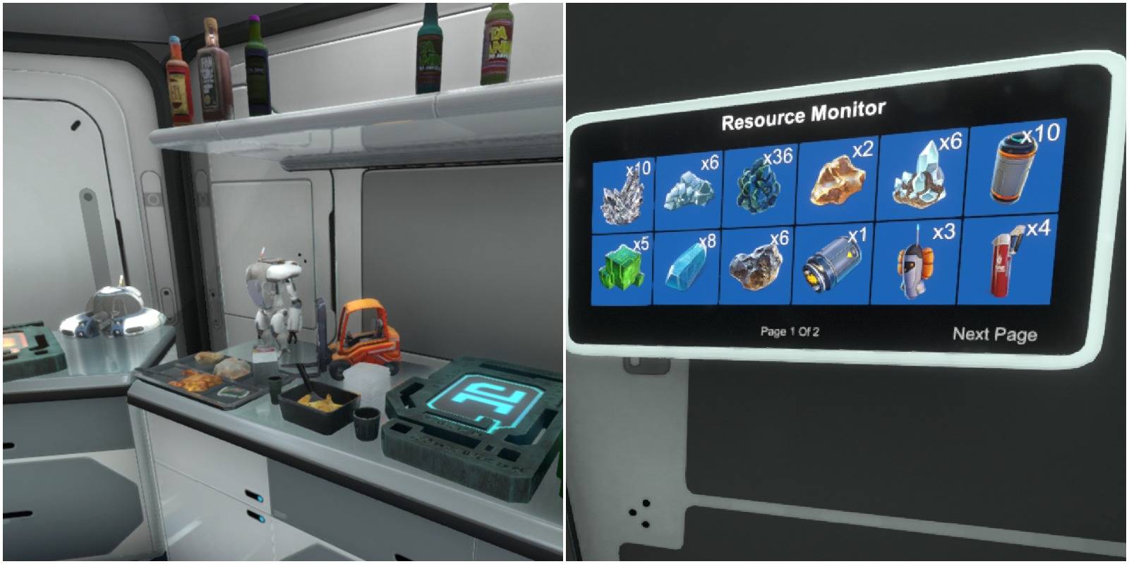 decorations and resource monitor mods.