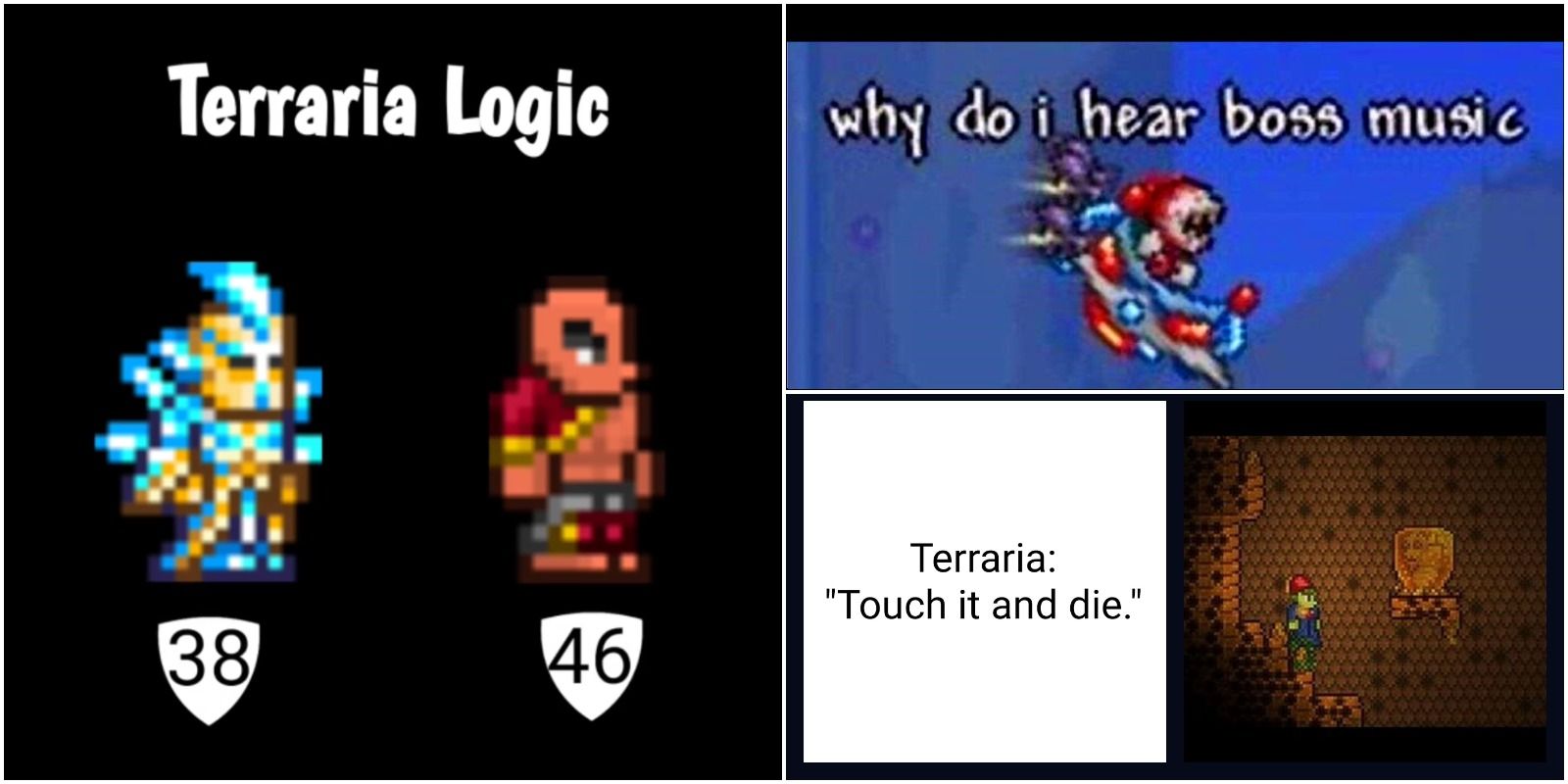 3 memes about terraria mechanics.