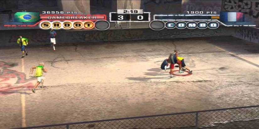 Match gameplay from FIFA Street 1