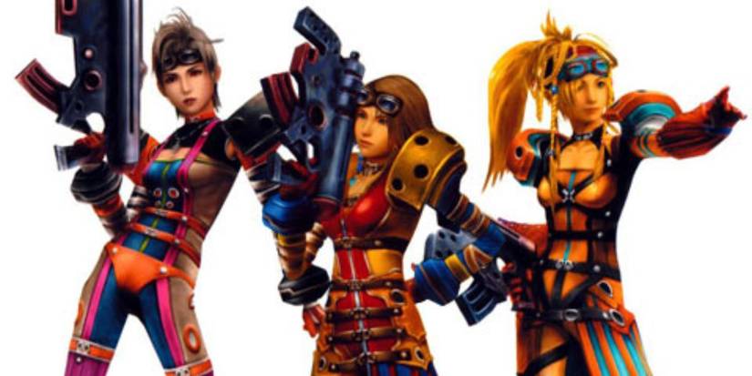 final fantasy x-2 yuna rikku and paine in alchemist dressphere