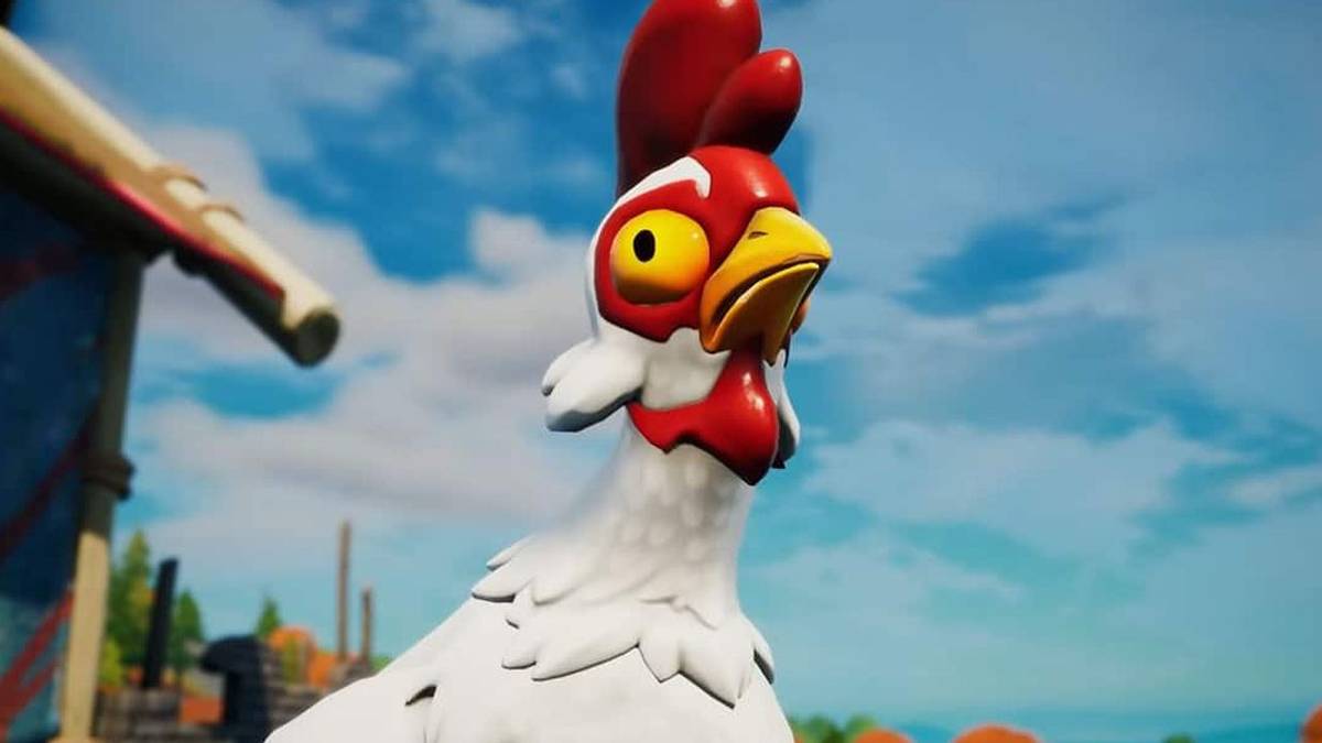 fortnite chicken close-up