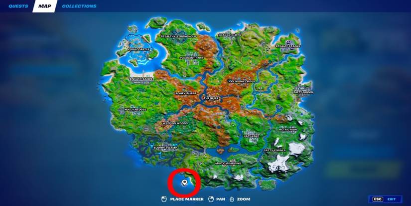 fortnite gold lara croft location