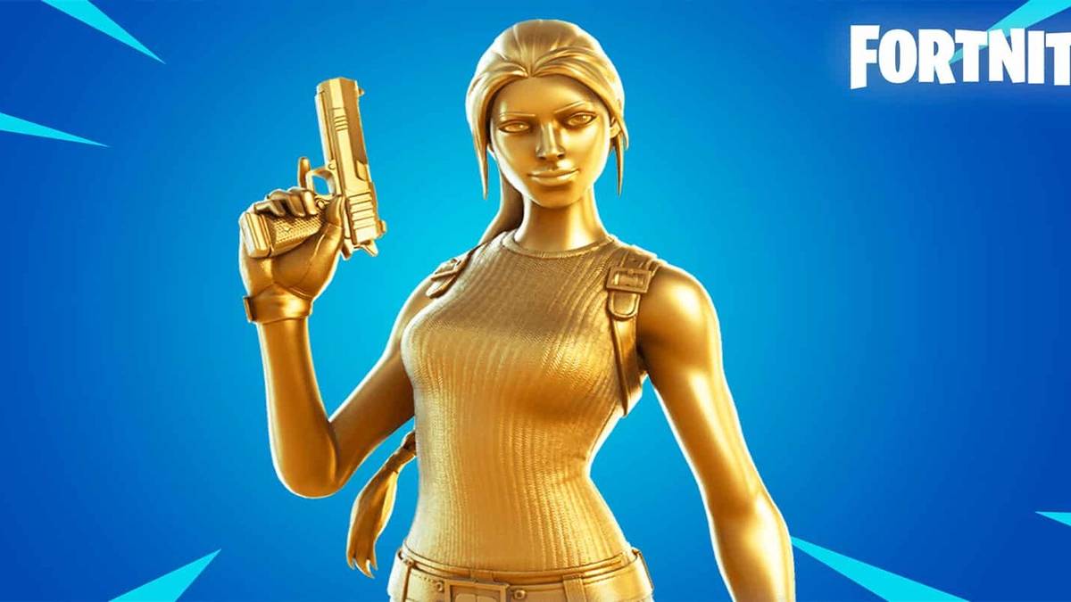 fortnite lara croft gold skin