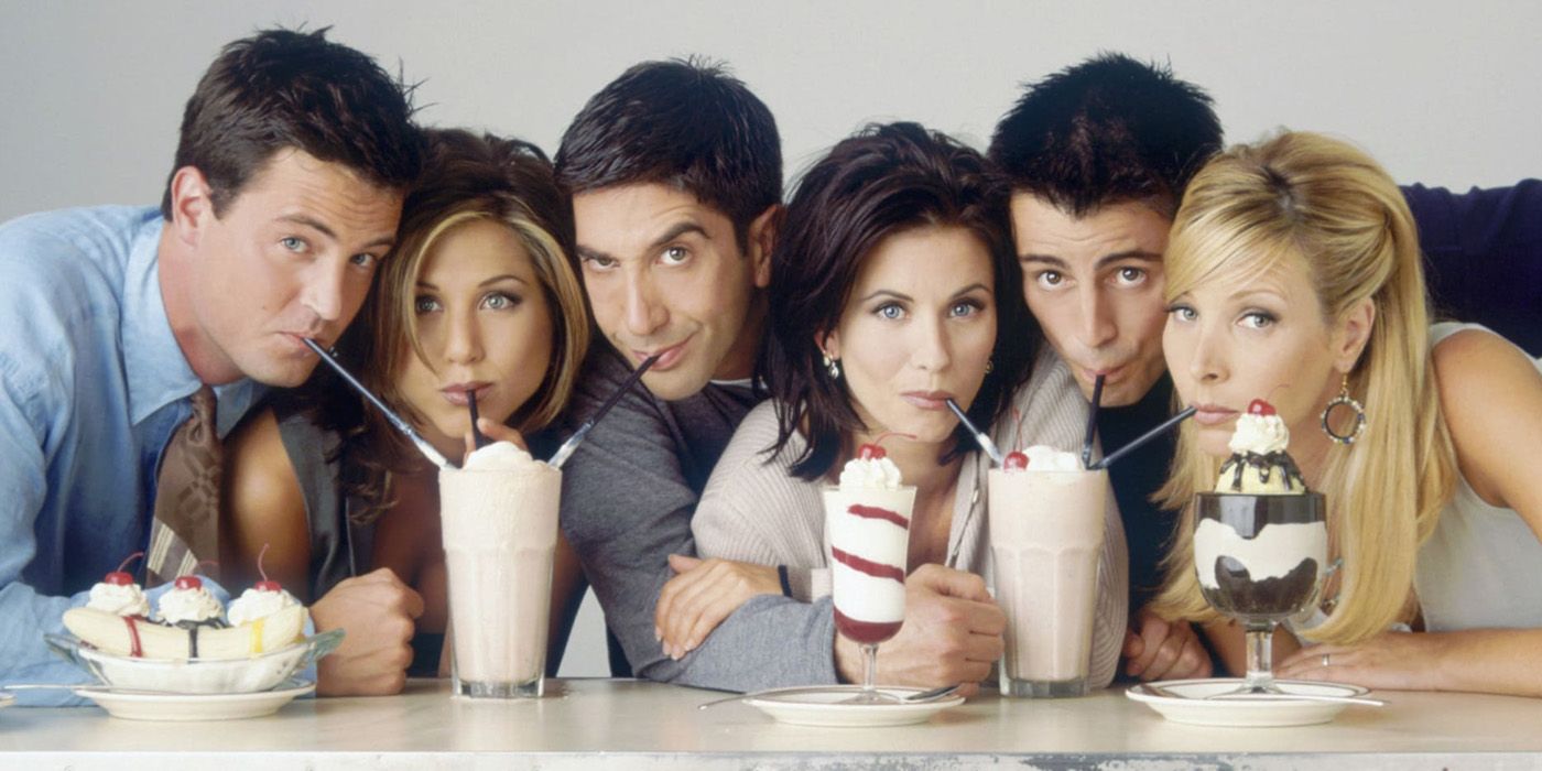 Chandler, Rachel, Ross, Monica, Joey and Phoebe in Friends