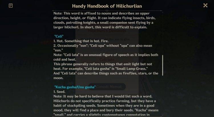 Genshin Impact what does Celi Lata mean?