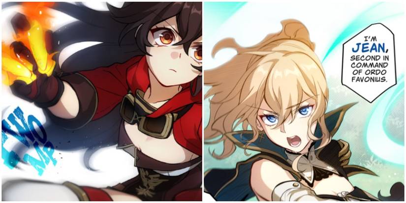 genshin impact amber jean manga