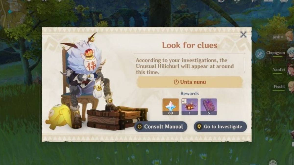 What does Unta Nunu mean in Hillichurl Genshin Impact