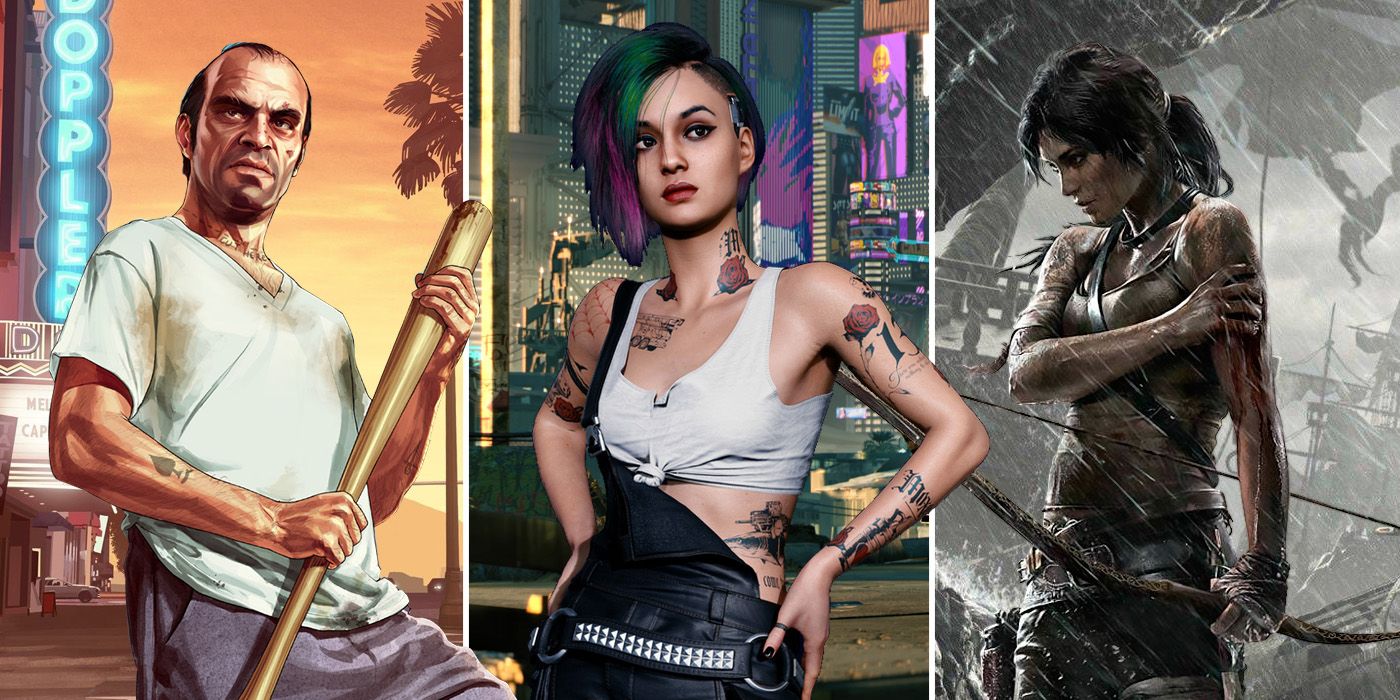 Grand Theft Auto 5, Cyberpunk 2077 and Shadow of the Tomb Raider