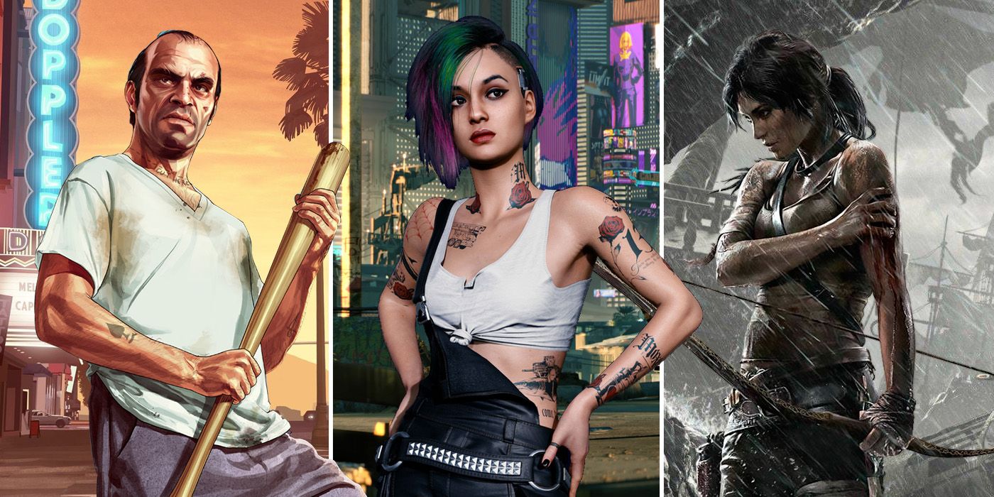 Grand Theft Auto 5, Cyberpunk 2077 e Shadow of the Tomb Raider