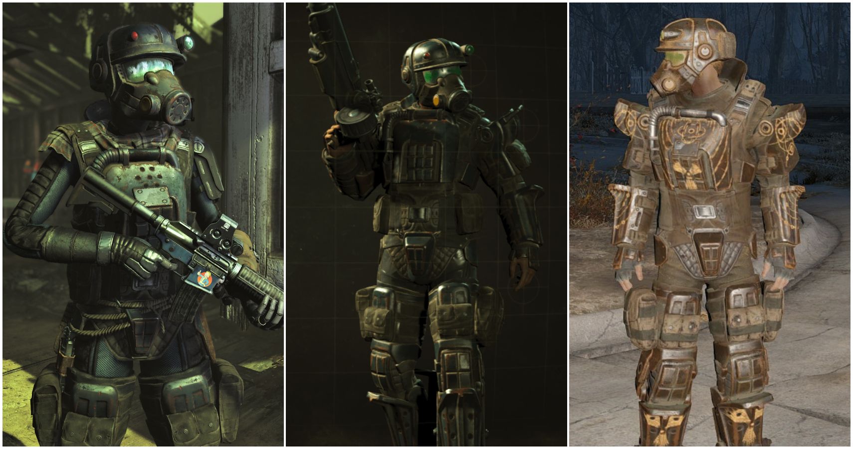 Different variations of the Marine Armor