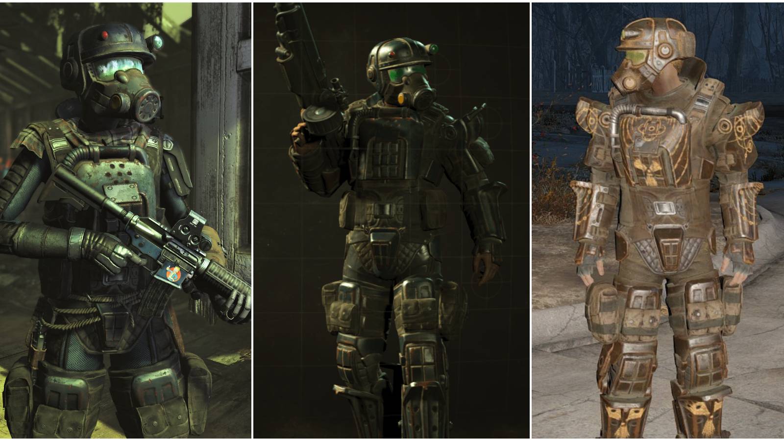 Different variations of the Marine Armor
