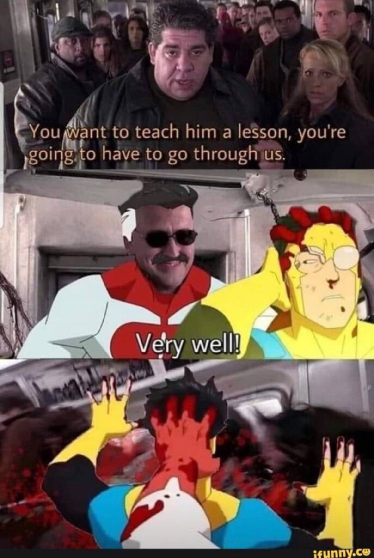invincible train carnage meme