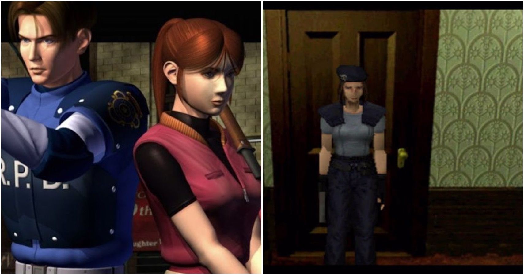 jill and leon and claire split image
