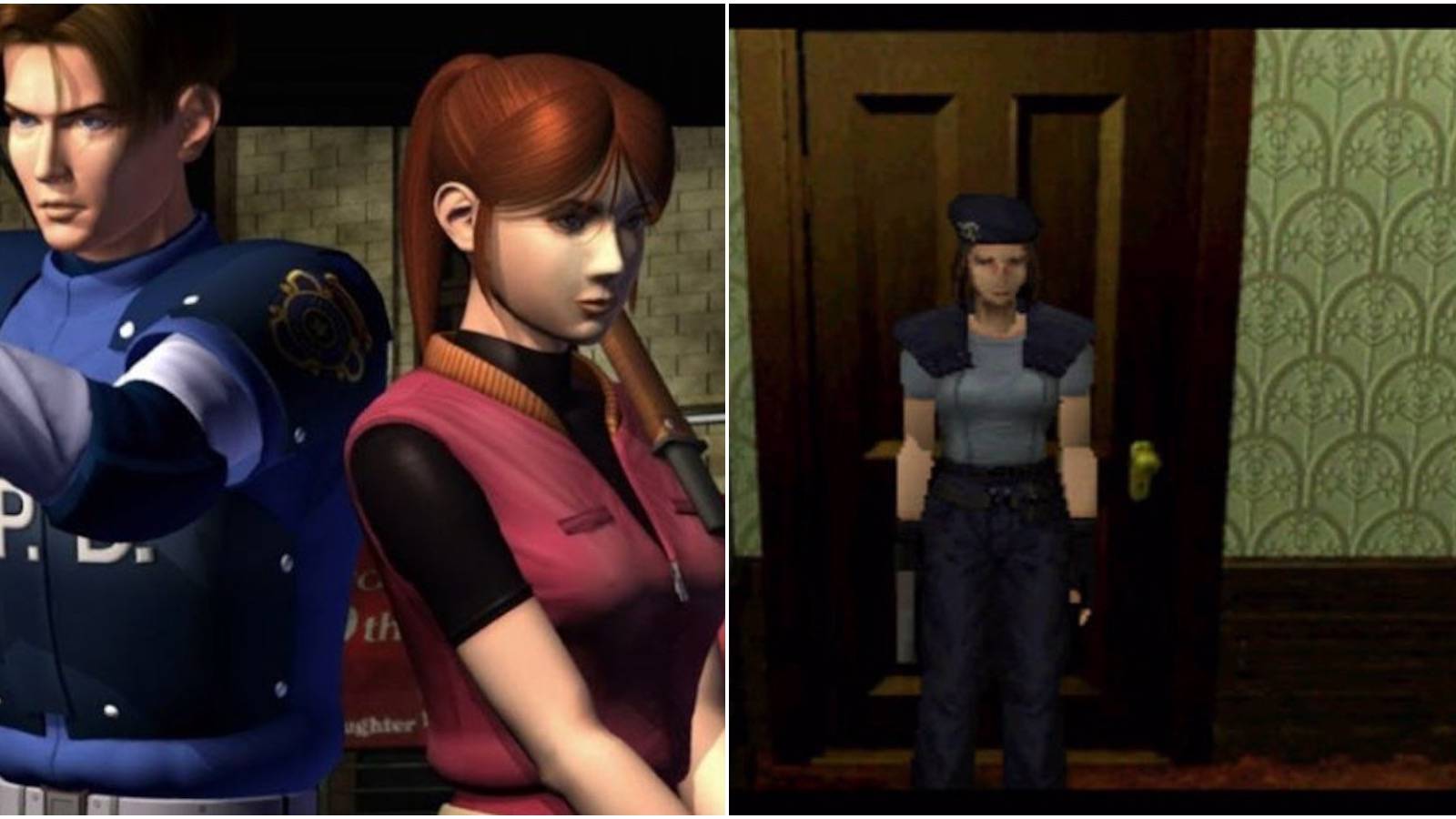 jill and leon and claire split image