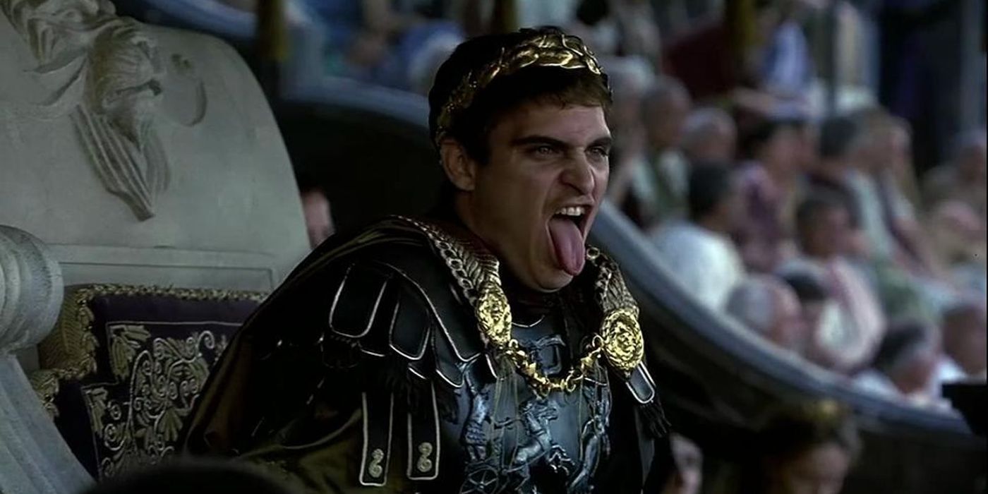 commodus and his tongue in gladiator