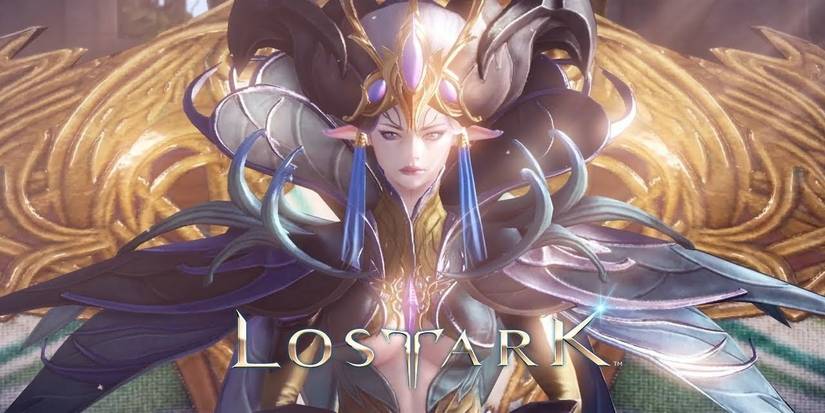 Lost Ark MMO, header, chaarcter with golden headdress