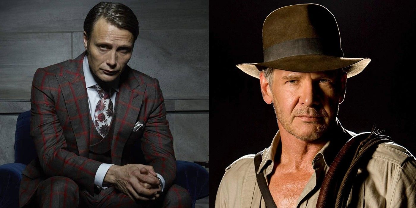 Mads Mikkelsen as Hannibal and Harrison Ford as Indiana Jones