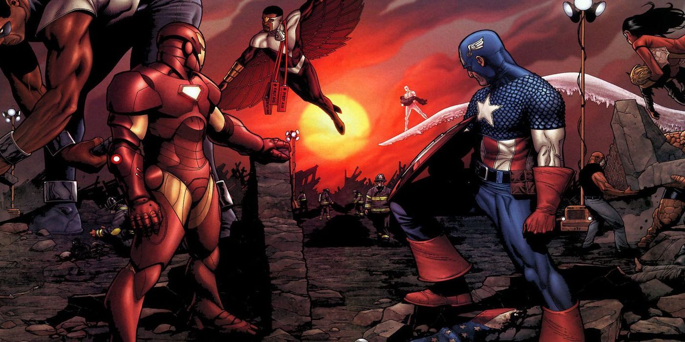 civil war cap iron man marvel comics