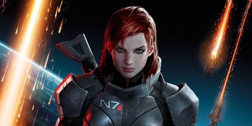 Female Shepard from game poster.