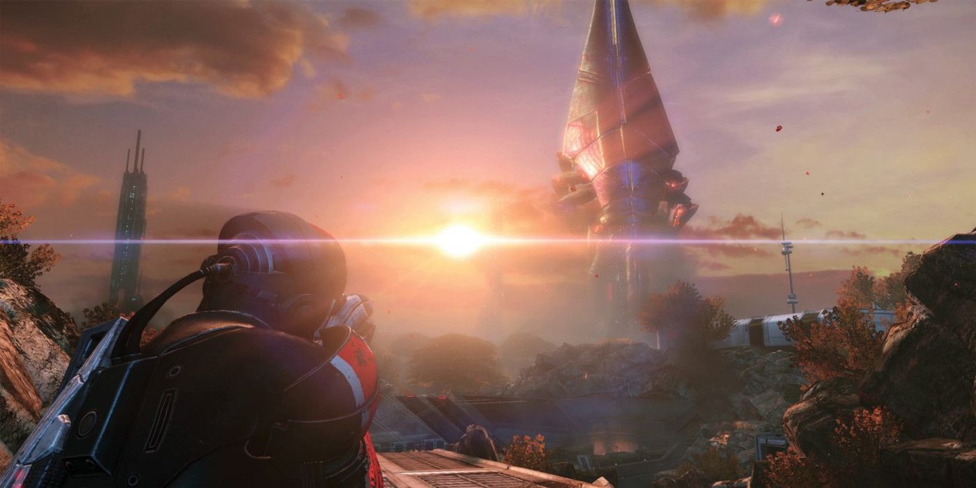 Mass Effect 1 Shepard Looking At Eden Prime