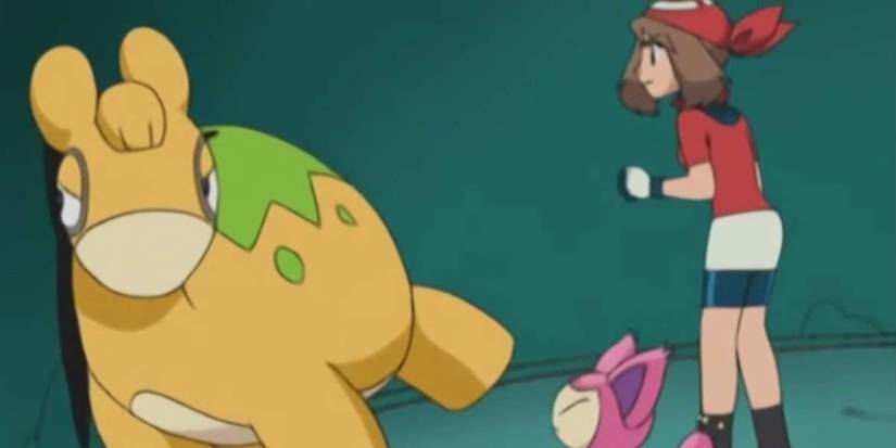 May and Skitty with Numel.